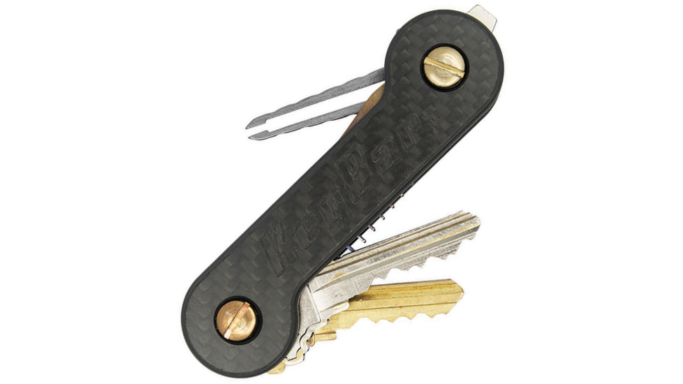 KeyBar Half Carved Carbon Fiber, 3.5 overall, CF-HLFCRVD