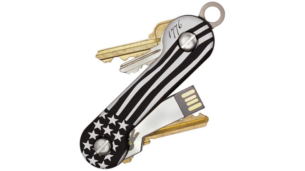 KeyBar KeyBar Freedom Bar, 12 Keys, Aluminum, Black, BLKFRDM