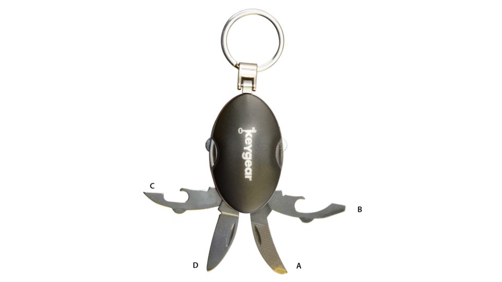 KeyGear 4-in-1 Multi-Tool,Titanium 50-KEY0066-02