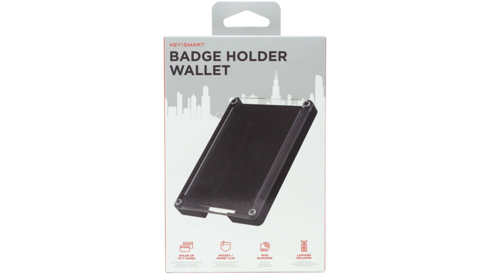 KeySmart Badge Holder Wallet, Black, KS834-BLK