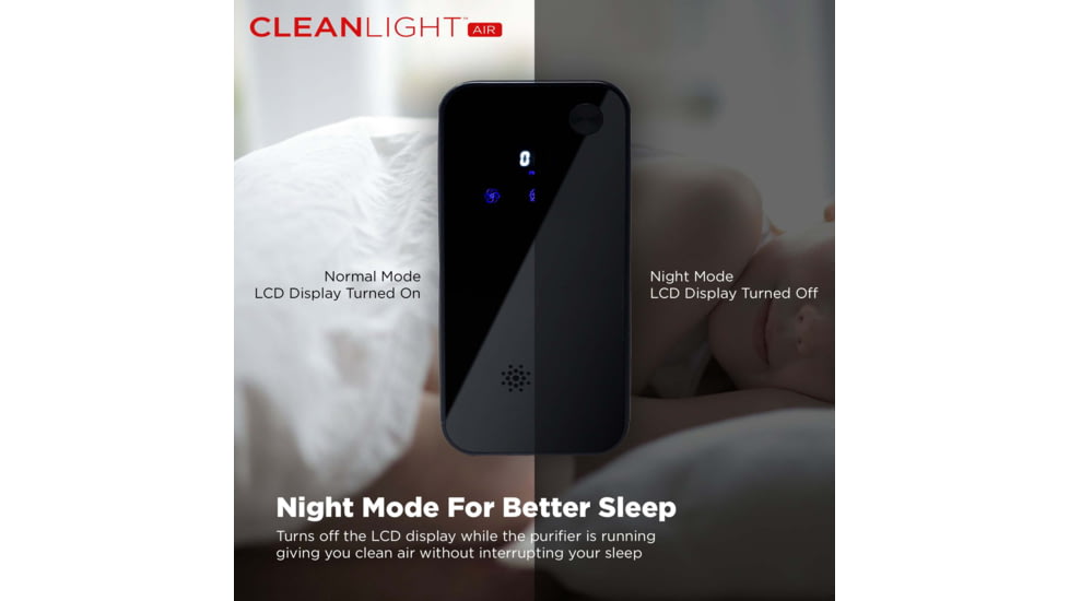 KeySmart CleanLight Air Large Room UV Air Purifier w/Air Quality Monitoring, Black, Extra Large, KS928-BLK