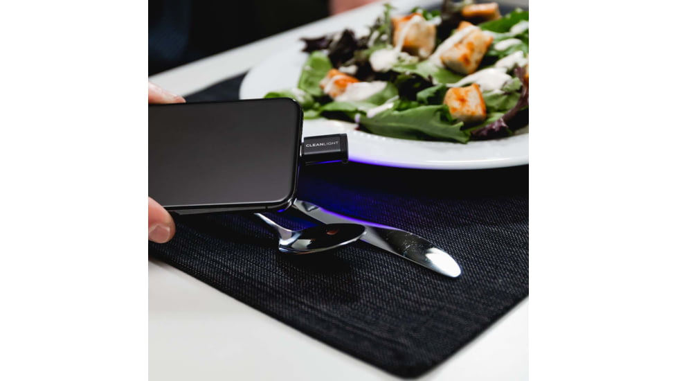 KeySmart CleanLight Mini Portable UV Sterilizer, USB-C Connector, Black, KS916-BLK-C