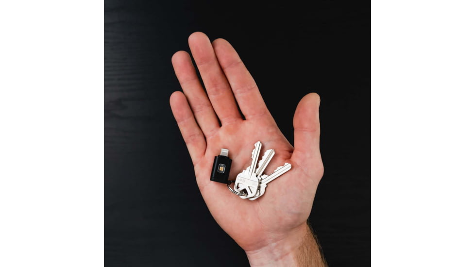 KeySmart CleanLight Mini Portable UV Sterilizer, USB-C Connector, Black, KS916-BLK-C