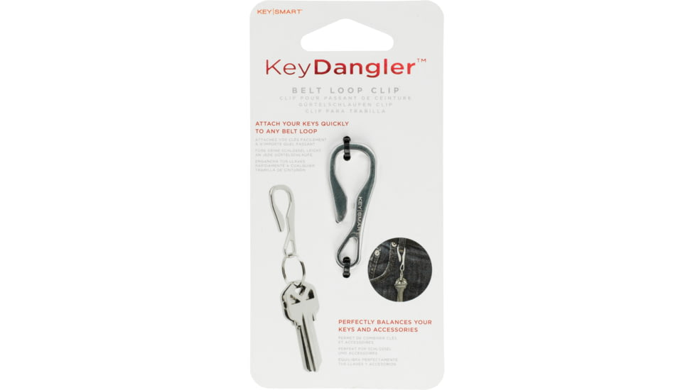 KeySmart KeySmart Key Dangler Belt Loop Clip, Stainless, KS805-SS