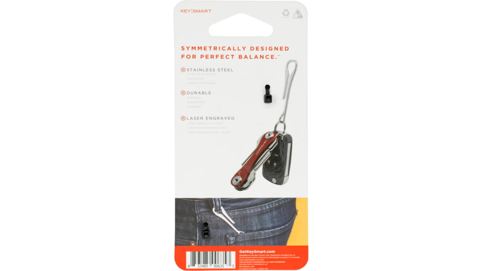 KeySmart KeySmart Key Dangler XL Belt Loop Clip, Stainless, KS806-SS