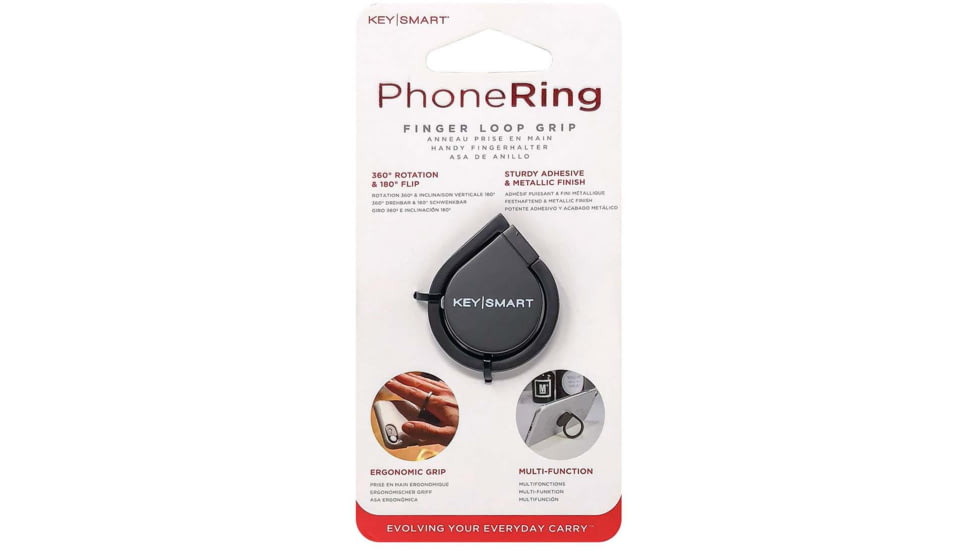 KeySmart KeySmart Phone Grip Ring, Black, KS910-BLK