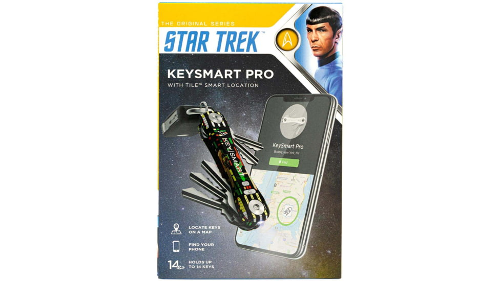 KeySmart KeySmart Pro w/Tile Smart Location, Star Trek TOS, KS411-TRK-USS