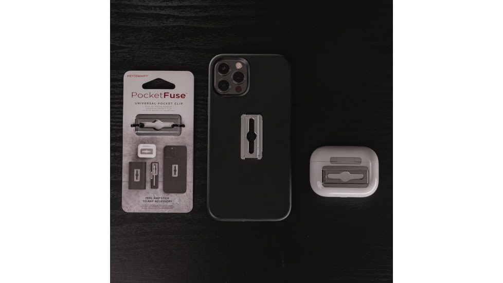 KeySmart PocketFuse Universal Pocket Clip, Stainless, KS844-SS