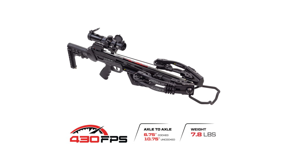 Killer Instinct Vital-X 430 Elite Crossbow, 195 lb, 430fps, 5040-E
