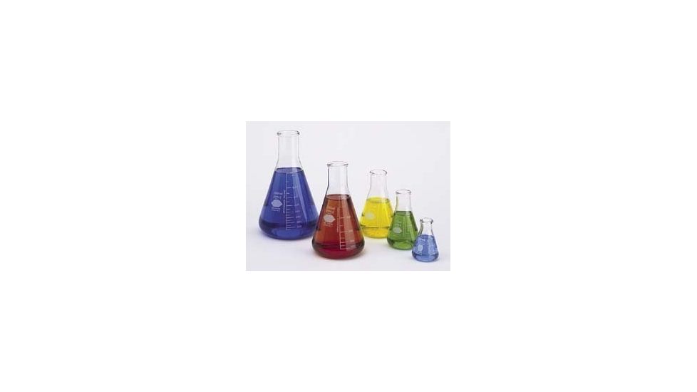 Kimble/Kontes KIMAX Brand Erlenmeyer Flasks, Narrow Mouth, Reinforced Beaded Top, Capacity Scale 26500 1000