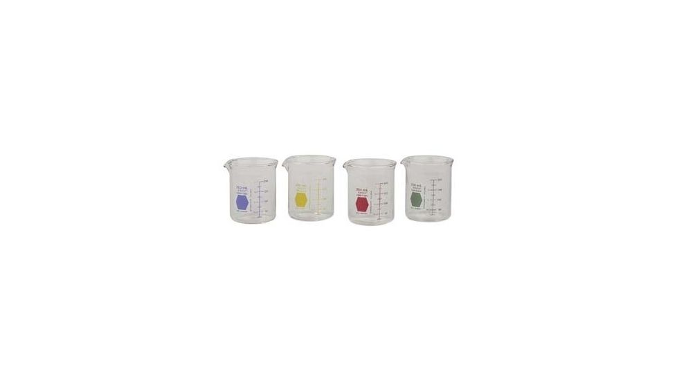 Kimble/Kontes KIMAX Color-Coded Griffin Beakers, Double Scale, Borosilicate Glass, Kimble Chase 14000B 1000 Bright Blue Graduations