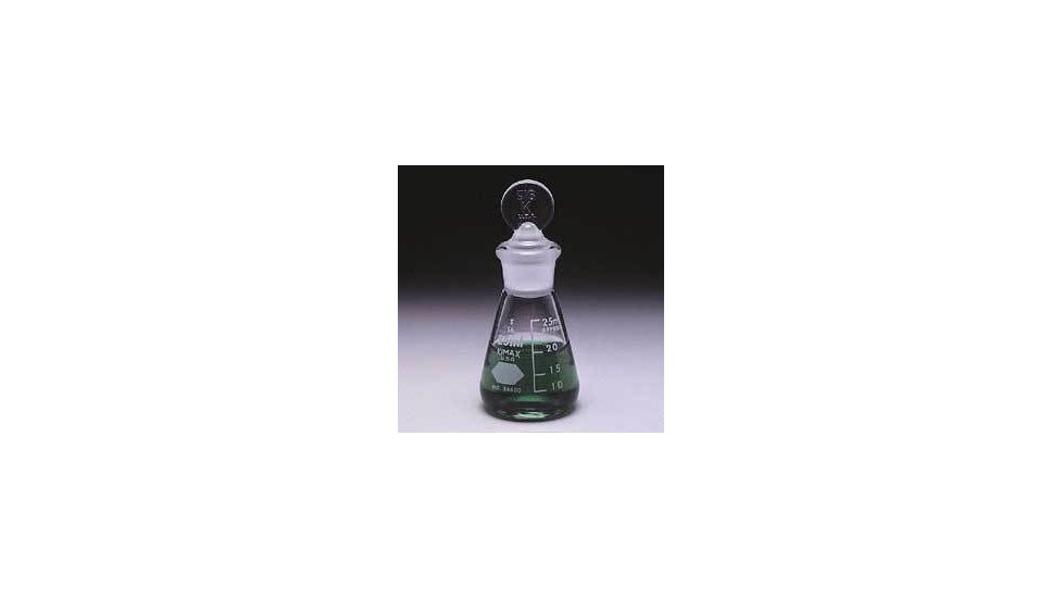 Kimble/Kontes KIMAX Erlenmeyer Flasks with [ST] Glass Stopper, Graduated, Kimble Chase 26600 25