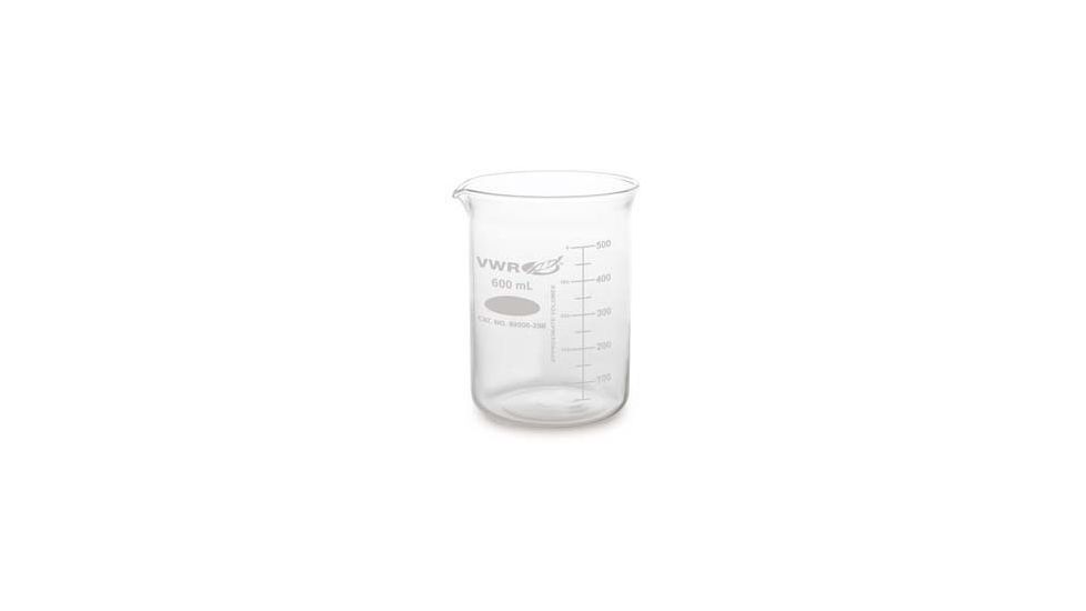 Kimble/Kontes Griffin Low-Form Beakers with Double-Capacity Scale, Borosilicate Glass VW14000 250