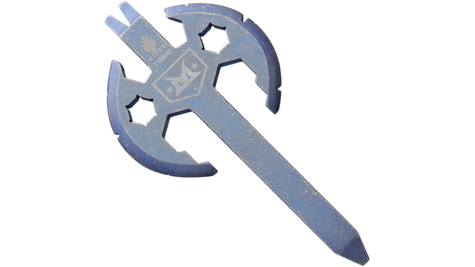 Kizer Cutlery Pry Axe, 3.5in Overall, Stonewash Titanium Construction, Pry Bar L Bottle Opener L Hex/Bit Driver L Flat Head Screwdriver, Nail Puller, T109