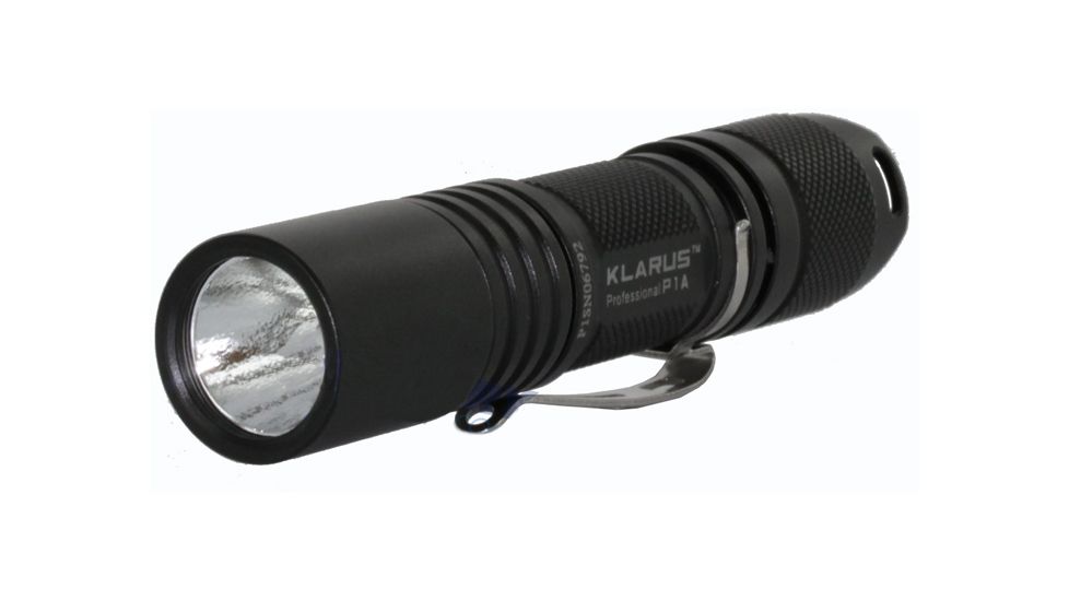 Klarus P1A LED Flashlight with CREE XP-G R5 LED 150 Lumens - Black Finish - Uses 1 x AA Battery KLARUS-P1A