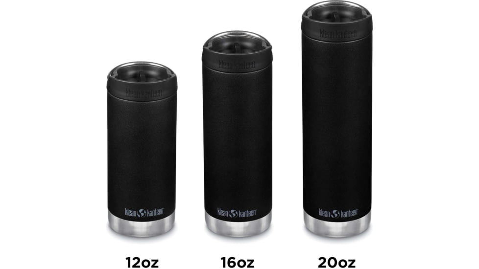 Klean Kanteen Insulated TKWide w/ Twist Cap, 12oz, Black, 1008308
