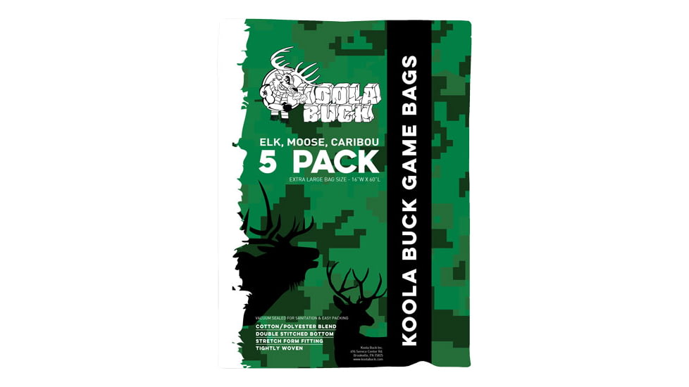 Koola Buck Economy Elk Quarter Game Bags 5-pack