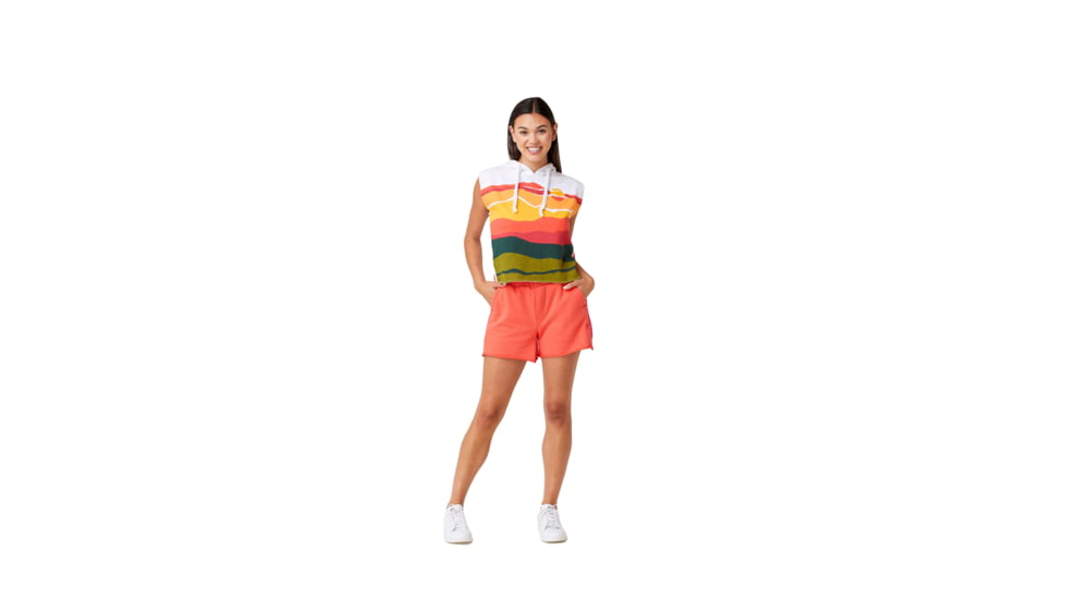 Krimson Klover Gracie Long Sleeve Hoodies - Womens, Landscape Coral, Extra Small, S23156P-667-XS