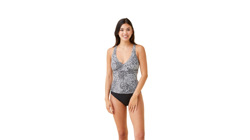 Krimson Klover Tilly Tankini Tops - Womens, Mtn Floral Black, Small, S23135P-652-S