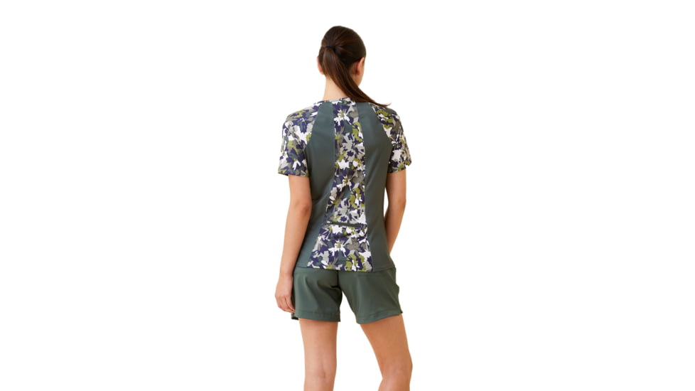Krimson Klover Vida Jersey T-Shirts - Womens, Floral Forest, Extra Small, S23108-670-XS