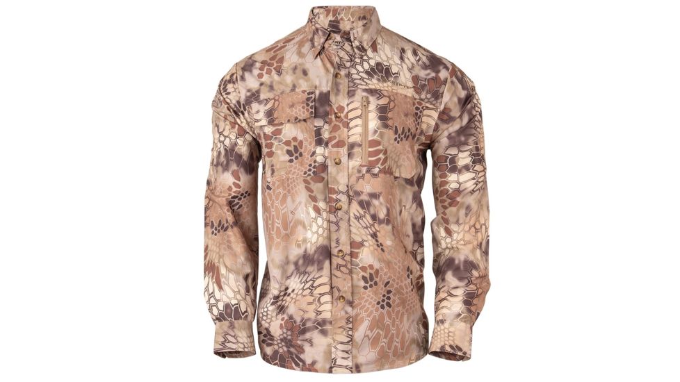Kryptek Adventure 3 Long Sleeve Shirt - Mens, Highlander, Large, 19ADV3LSH5
