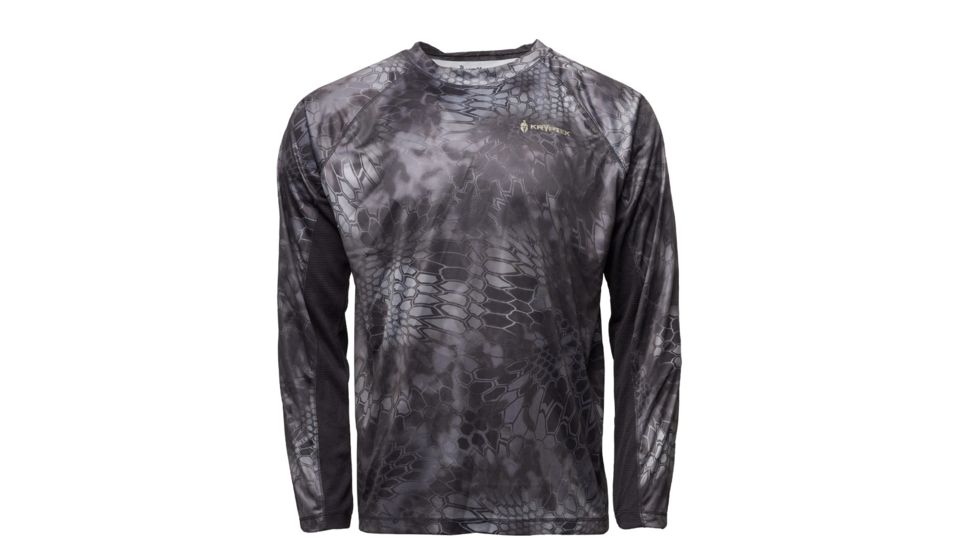 Kryptek Aura Long Sleeve - Mens, Typhon/Black, Extra Large, 19AURLSTBK6