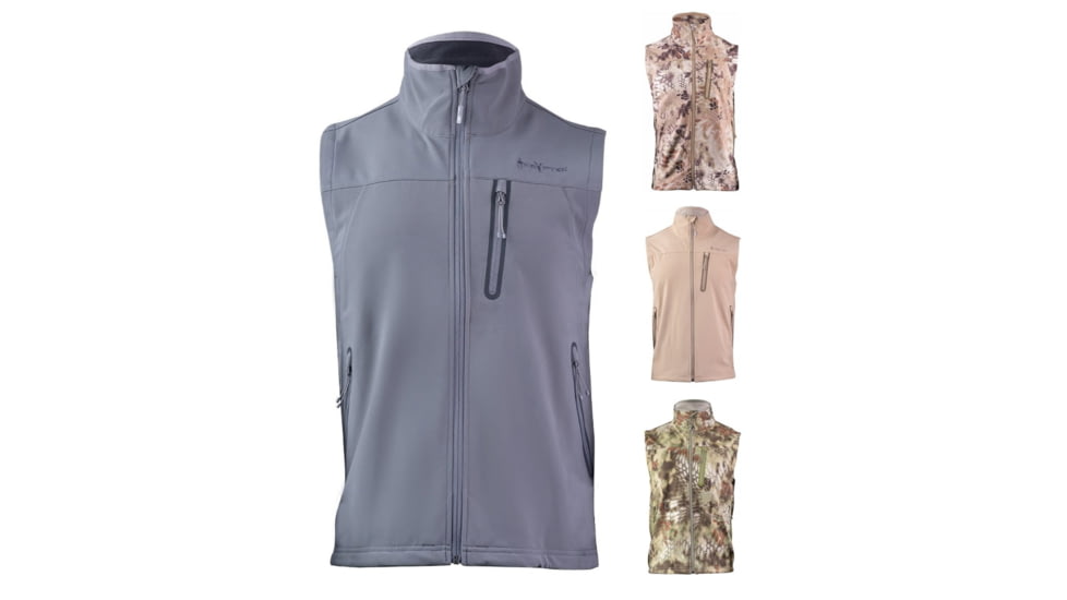 Kryptek Dalibor Vest, Dark Charcoal, Highlander, Khaki, Mandrake