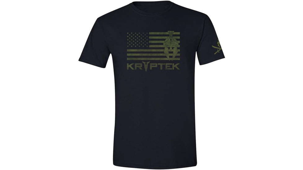 Kryptek Flag 2 Tee, Black, S, 19FLAG2TBK3