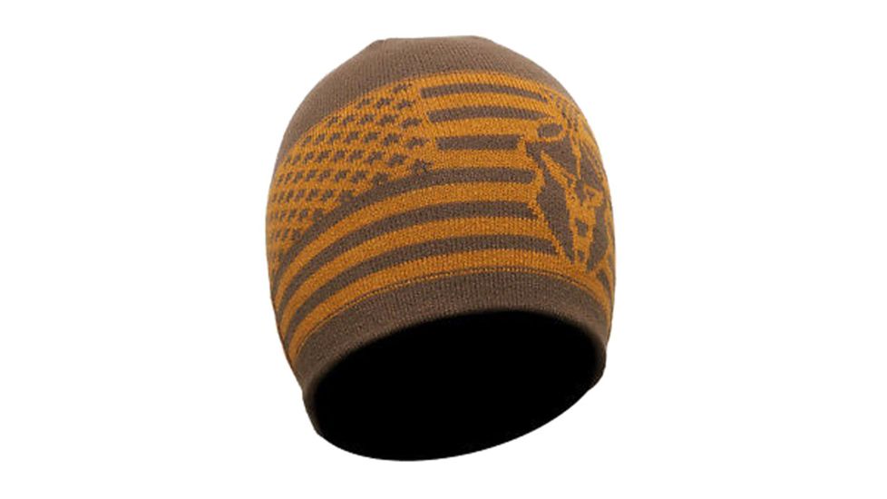 Kryptek Flag Beanie, Brown, One Size, 18FLABHBR