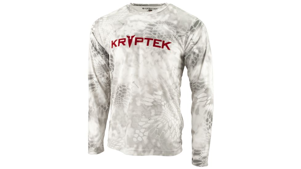 Kryptek Hyperion Long Sleeve Crew With Logo - Men's, Wraith, Medium, 19HYPLSLY4