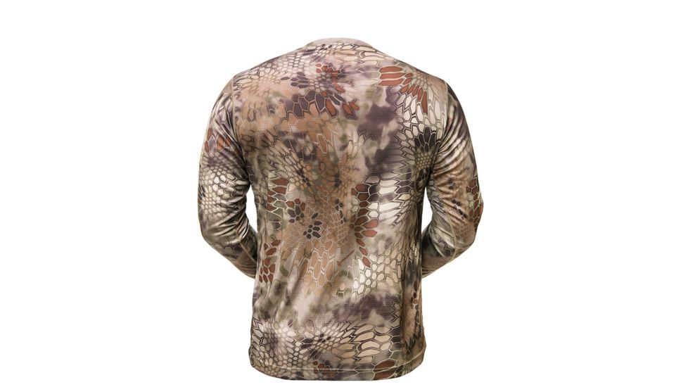 Kryptek Hyperion Long Sleeve Crew With Logo - Mens, Highlander, Small, 19HYPLSLH3
