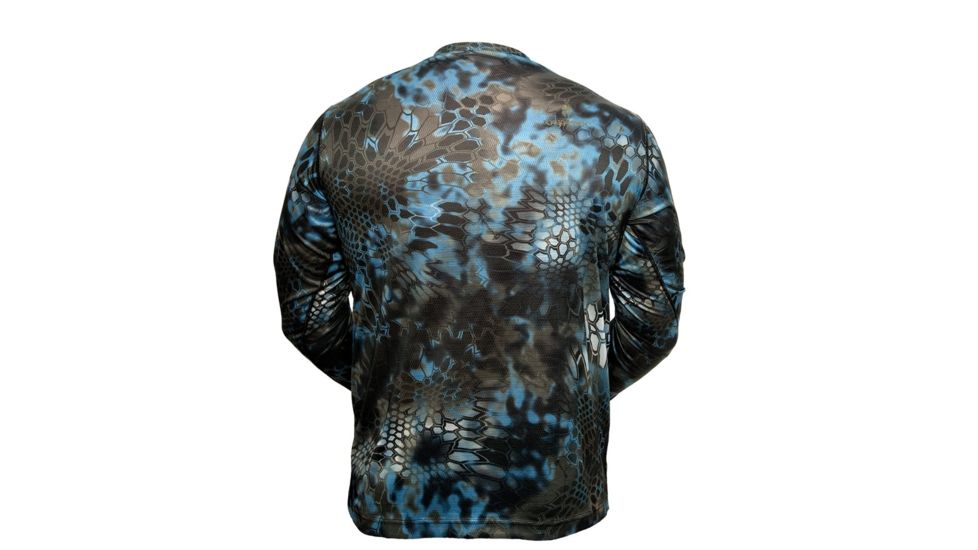 Kryptek Hyperion Long Sleeve Crew With Logo - Mens, Neptune, 3XL, 19HYPLSLN8