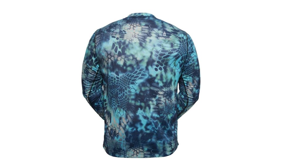 Kryptek Hyperion Long Sleeve Crew With Logo - Mens, Pontus, Small, 19HYPLSLP3