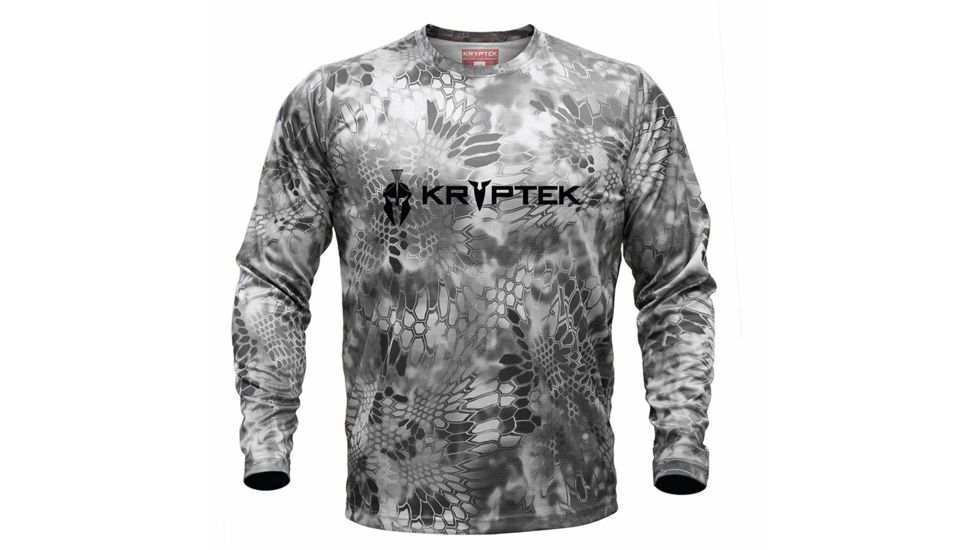 Kryptek Hyperion Long Sleeve Crew With Logo - Mens, Raid, Extra Small, 19HYPLSLR2