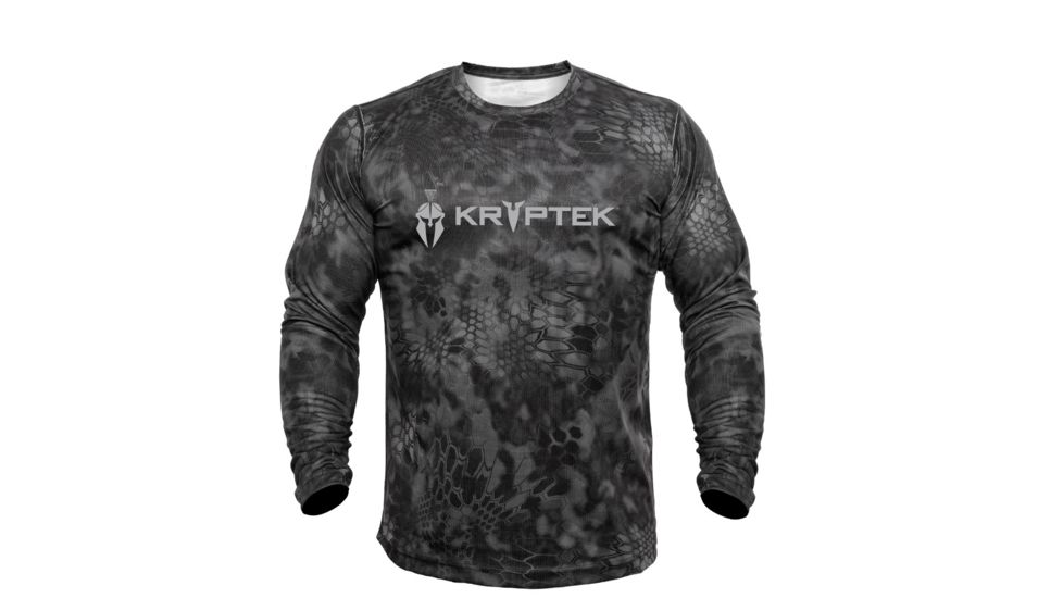 Kryptek Hyperion Long Sleeve Crew With Logo - Mens, Typhon, Large, 19HYPLSLT5