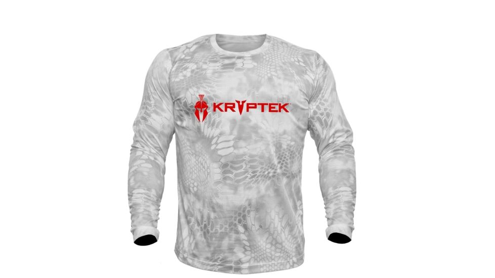 Kryptek Hyperion Long Sleeve Crew With Logo - Men's, Wraith, Extra Small, 19HYPLSLY2