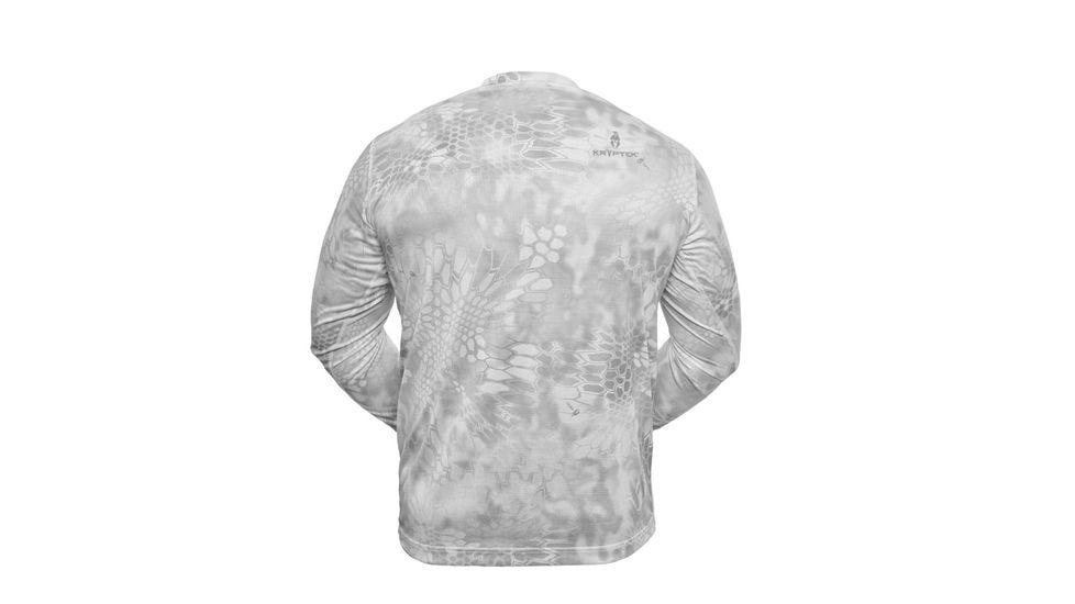 Kryptek Hyperion Long Sleeve Crew With Logo - Men's, Wraith, Large, 19HYPLSLY5