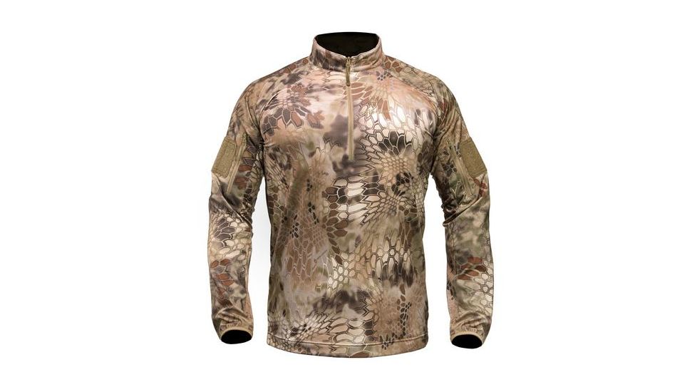 Kryptek Mens Valhalla Long Sleeve Zip, Highlander, Extra Small 15VALLSZH2