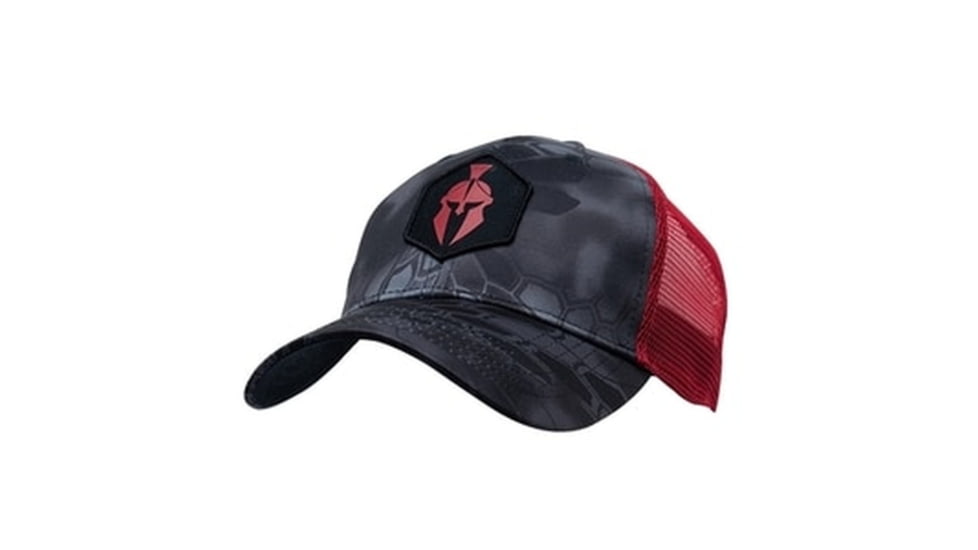 Kryptek Spartan Trucker Hat, Typhon/Red, OS, 19SPATHTRE