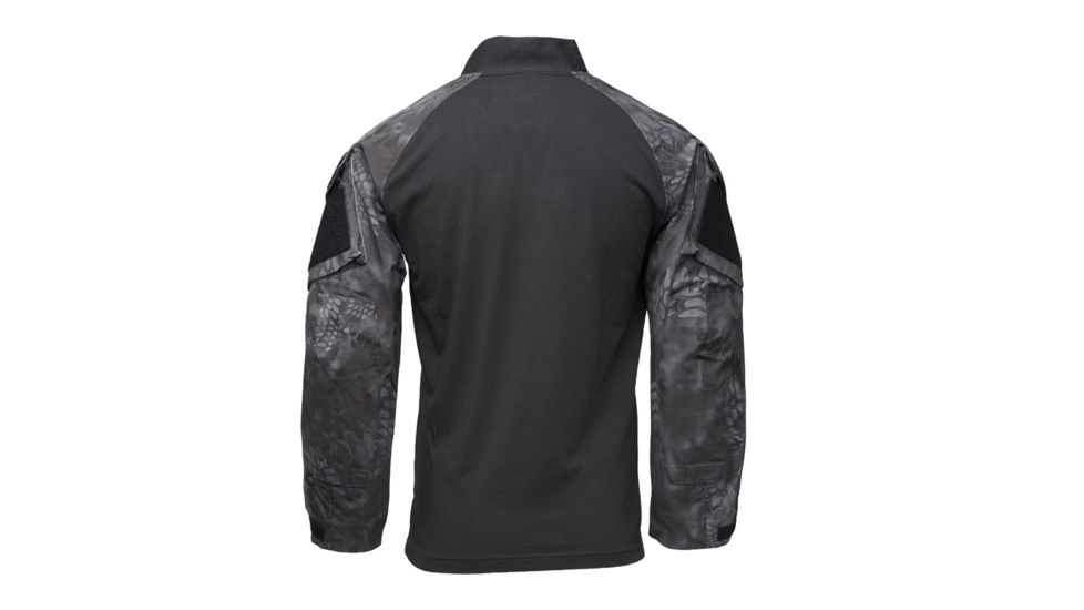 Kryptek Tactical Long Sleeve Rugby - Mens, Black/Typhon, Small, 19TACRLSBKT3