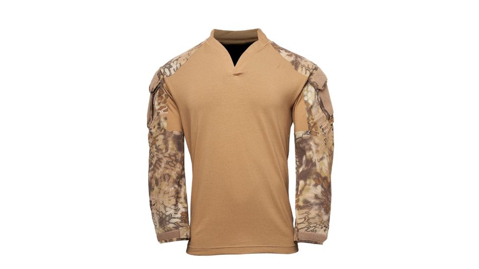 Kryptek Tactical Long Sleeve Rugby - Mens, Coyote/Highlander, 3XL, 19TACRLSCTH8
