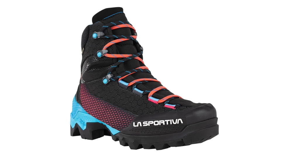 La Sportiva Aequilibrium ST GTX Mountaineering Boot - Women's, Black/Hibiscus, 39, 31B-999402-39