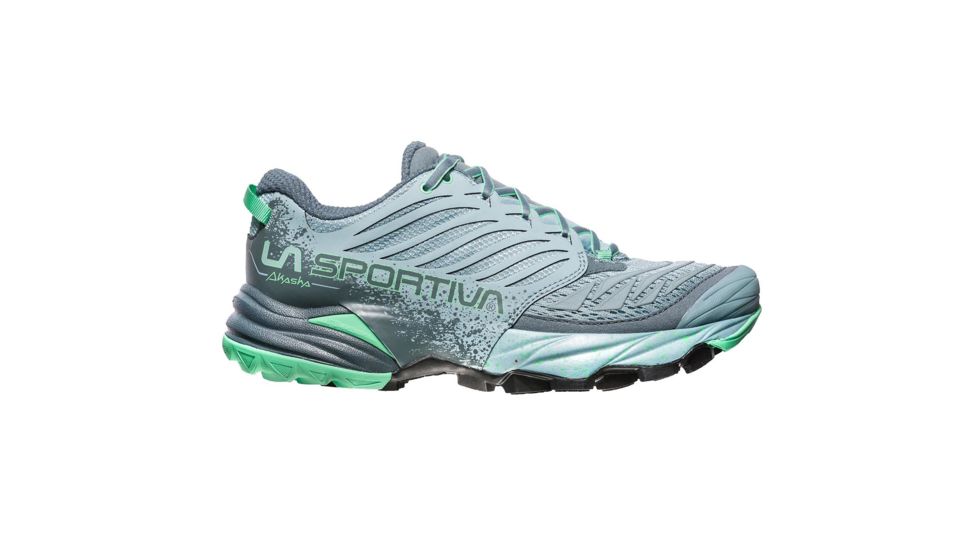 La Sportiva Akasha Trail Running Shoe - Womens, Stone Blue/Jade Green, 42, 26Z-904704-42