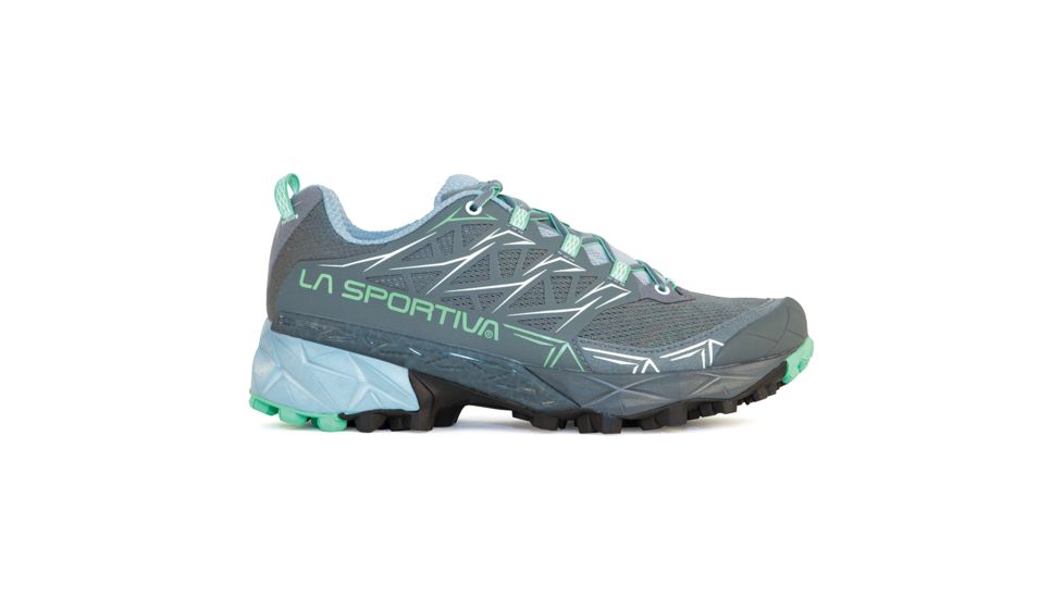 La Sportiva Akyra Trail Running Shoe - Womens, Slate/Jade Green, 42, 36E-903704-42