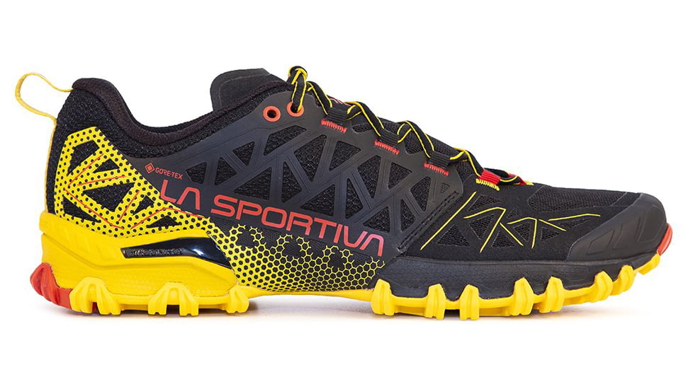 USED La Sportiva Bushido II GTX Running Shoes - Men's, Black/Yellow, 43.5, Medium, 46Y-999100-43.5, EDEMO1
