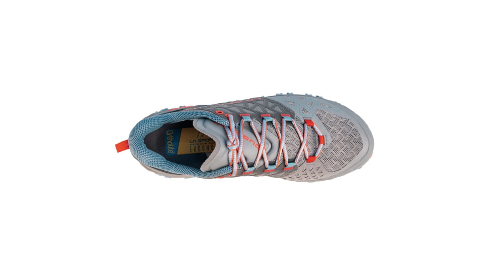 La Sportiva Bushido II Running Shoes - Womens, Moon/Paprika, 40.5, 36T-913318-40.5