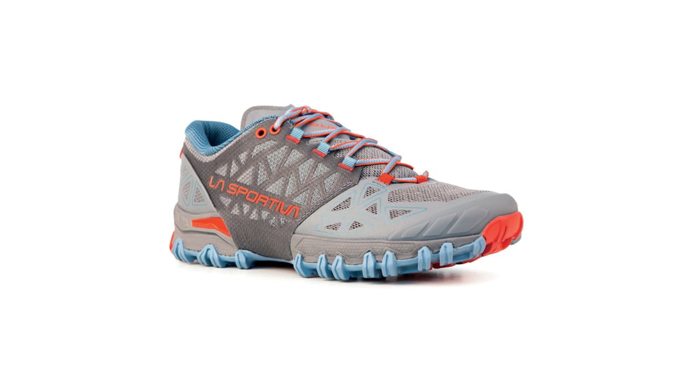 La Sportiva Bushido II Running Shoes - Womens, Moon/Paprika, 40.5, 36T-913318-40.5