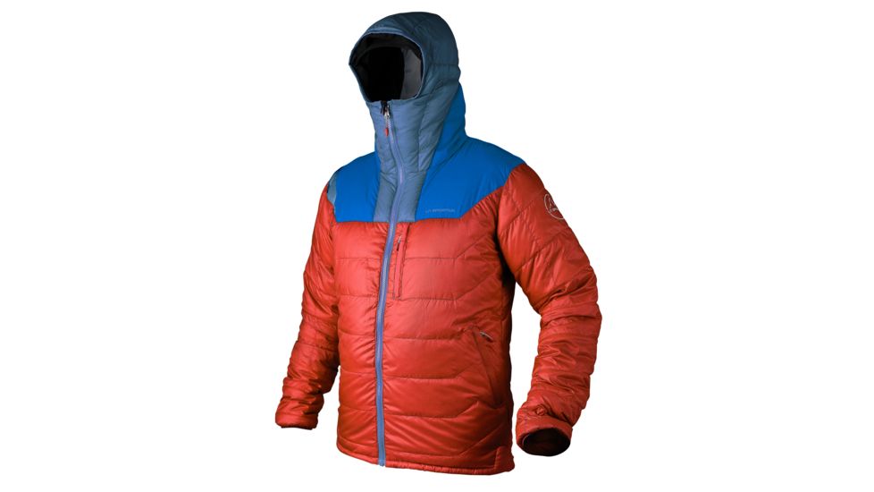 La Sportiva Cham Down Jacket - Men's, Red/Blue-Large, B12-RED/BLUE-L