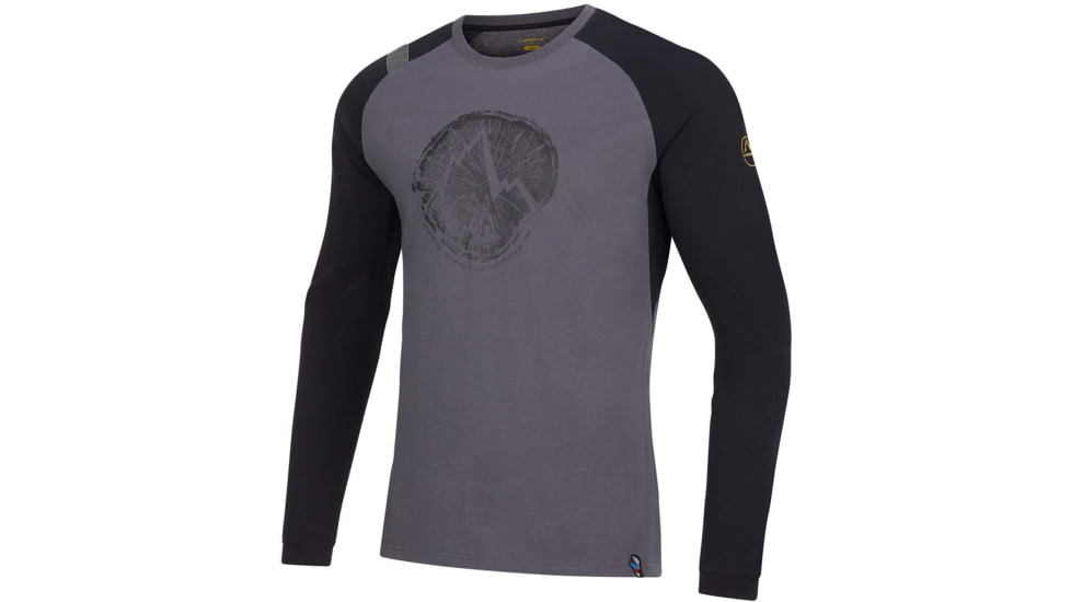 La Sportiva Cross Section Long Sleeve - Mens, Carbon/Moss, Medium, N77-900723-M
