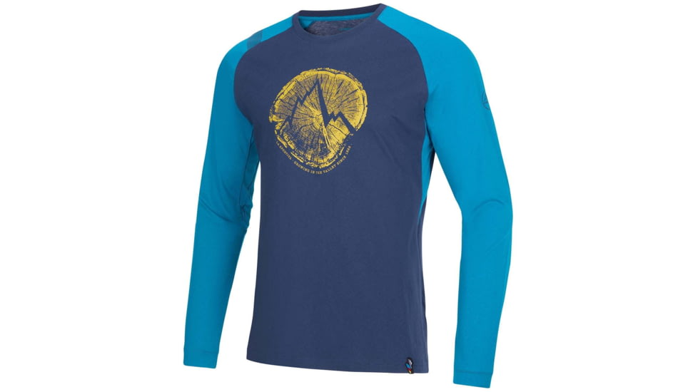 La Sportiva Cross Section Long Sleeve - Mens, Night Blue/Crystal, Large, N77-629635-L